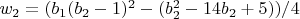 $w_2=(b_1 (b_2-1)^2-(b_2^2-14 b_2+5))/4$