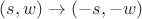 $(s,w)\to (-s,-w)$ $(s,w)\to (-s,-w)$
