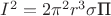 $I^2=2\pi^2 r^3\sigma\text{П}$