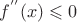 $f^{''}(x)\leqslant 0$