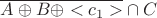 $\overline{A \oplus B \oplus <c_1>} \cap C$