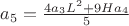 $a_5=\frac{4a_3L^2+9Ha_4}{5}$