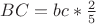 $BC=bc*\frac{2}{5}$