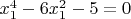 $x_1^4-6x_1^2-5=0$