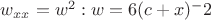$w_{xx}=w^2: w=6(c+x)^-2$