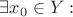 $\exists x_0 \in Y:$