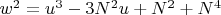 $w^2=u^3-{3N^2}u+N^2+N^4$