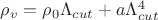 $\rho_v =\rho_0 \Lambda_{cut} + a \Lambda_{cut}^4$