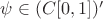 $\psi\in (C[0,1])'$