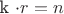 k \cdot r = n k \cdot r = n