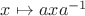 $x\mapsto axa^{-1}$