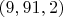 $(9, 91, 2)$