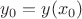 $y_0=y(x_0)$