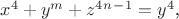 $x^4+y^m+z^4^n^-^1=y^4$,
