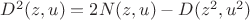 $D^2(z,u) = 2N(z,u) - D(z^2,u^2)$
