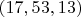$(17,53,13)$