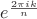 $e^{\frac{2 \pi i k}{n}}$