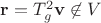 $\mathbf r = T^2_g \mathbf v \not \in V$