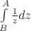 $\int\limits_{B}^{A}\frac{1}{z}dz$