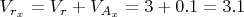 $V_{r_x}=V_r+V_{A_x}=3+0.1=3.1$