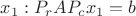 $x_{1} : P_{r}A P_{c}x_{1} = b$