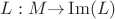 $L: M{\to}\operatorname{Im}(L)$