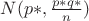 $N(p*,\frac{p*q*}{n})$