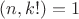 $(n,k!)=1$