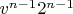 $v^{n-1} 2^{n-1}$