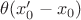 $\theta(x'_0-x_0)$