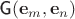 $\textsf{G}(\mathbf e_m, \mathbf e_n)$