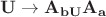 $\mathbf{U} \to \mathbf{A_{bU}}\mathbf{A_{a}}$