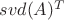 $svd(A)^{T}$