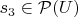 $s_3 \in \mathcal P(U)$