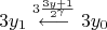 $$3y_1\stackrel{3\frac{3y+1}{2^{\gamma}}}{\longleftarrow}3y_0$$