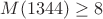 $M(1344) \ge 8$
