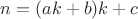 $n = (ak + b)k + c$