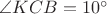 $\angle KCB =10^\circ$