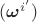 $(\boldsymbol{\omega}^{i'})$