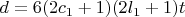$d=6(2c_1+1)(2l_1+1)t$