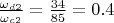 $\frac{\omega_{d2}}{\omega_{c2}}=\frac{34}{85}=0.4$