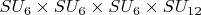 $SU_6\times SU_6\times SU_6\times SU_{12}$
