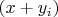 $(x+y_i)$