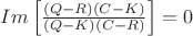 $Im\left[\frac{(Q-R)(C-K)}{(Q-K)(C-R)}\right]=0$
