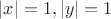 $|x|=1, |y|=1$ $|x|=1, |y|=1$