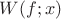 $W(f;x)$