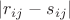 $| r_{ij}-s_{ij}|$