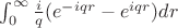 $\int_{0}^{\infty}\frac{i}{q} (e^{-iqr}-e^{iqr})dr$