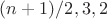 $(n+1)/2, то 3, то 2$