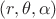 $(r,\theta,\alpha)$